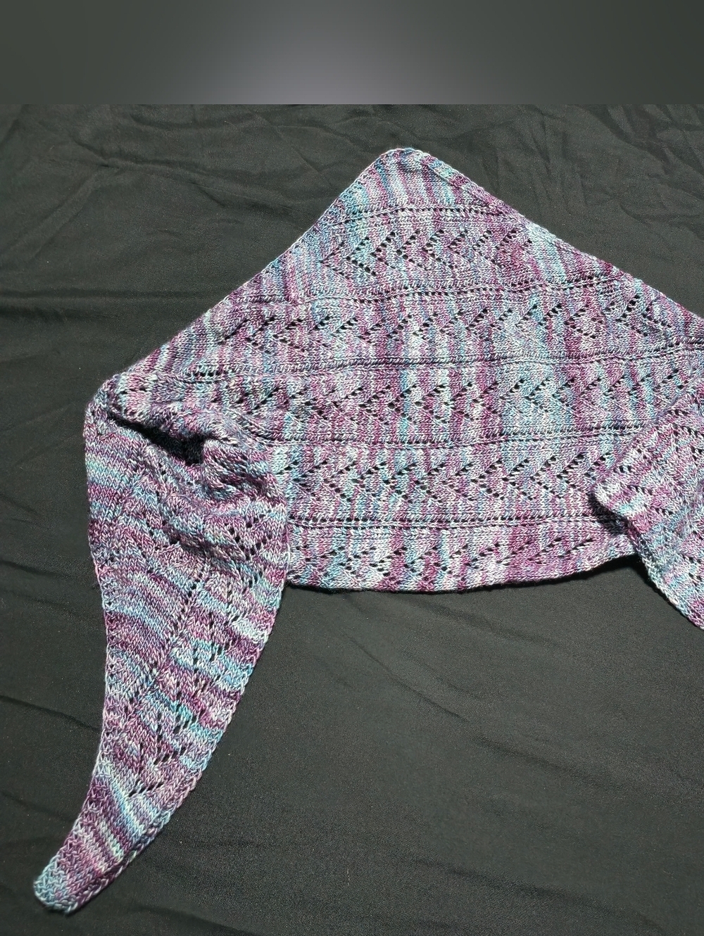 Merino Wool Hand Knit Shawl Scarf OOAK